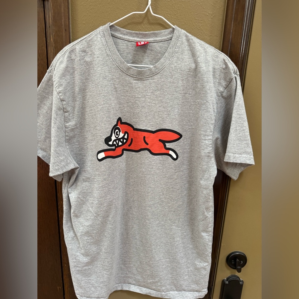 Icecream Grey Tee with Red Logo Tag Mens large like new